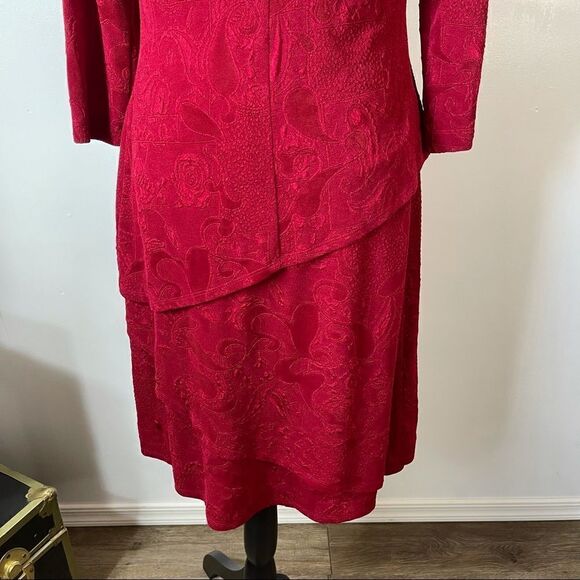 Connected Apparel LS Asymmetric Tiered Dress Size 10 - Picture 8 of 16